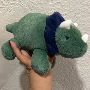 Carters Just One You Navy Blue Green Triceratops Dinosaur Plush Baby Toy 68340